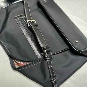 Maxx New York Black Shoulder Bag Modern Boho Mom Purse Paisley Leather Luxury